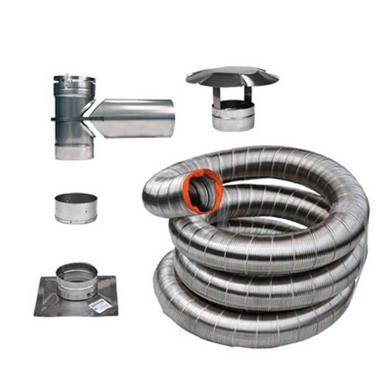 SBI 6" x 35' Flex Liner Kit For Appliances - Stainless Steel