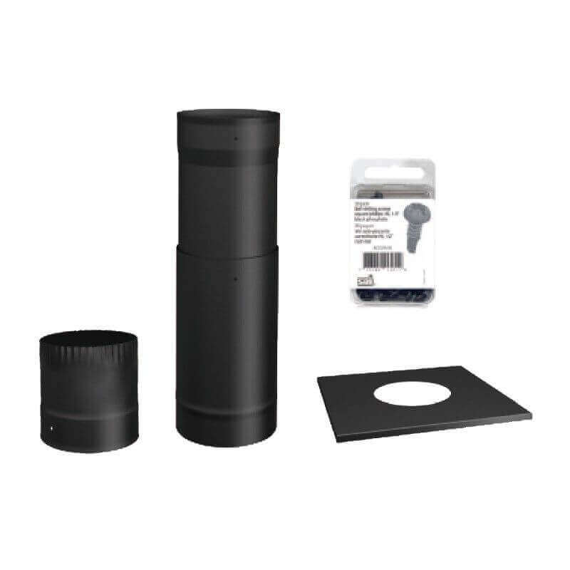SBI 6" To The Ceiling Single Wall Pipe Kit - Black