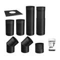 SBI 6" To The Wall Single Wall Pipe Kit - Black