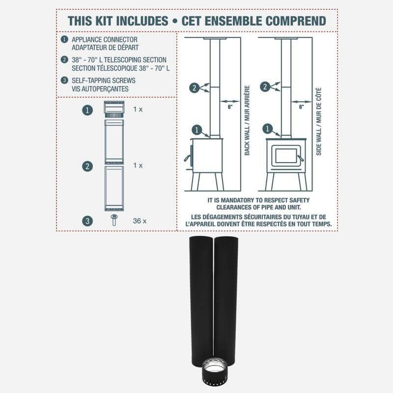 SBI 6" To The Ceiling Double Wall Pipe Kit