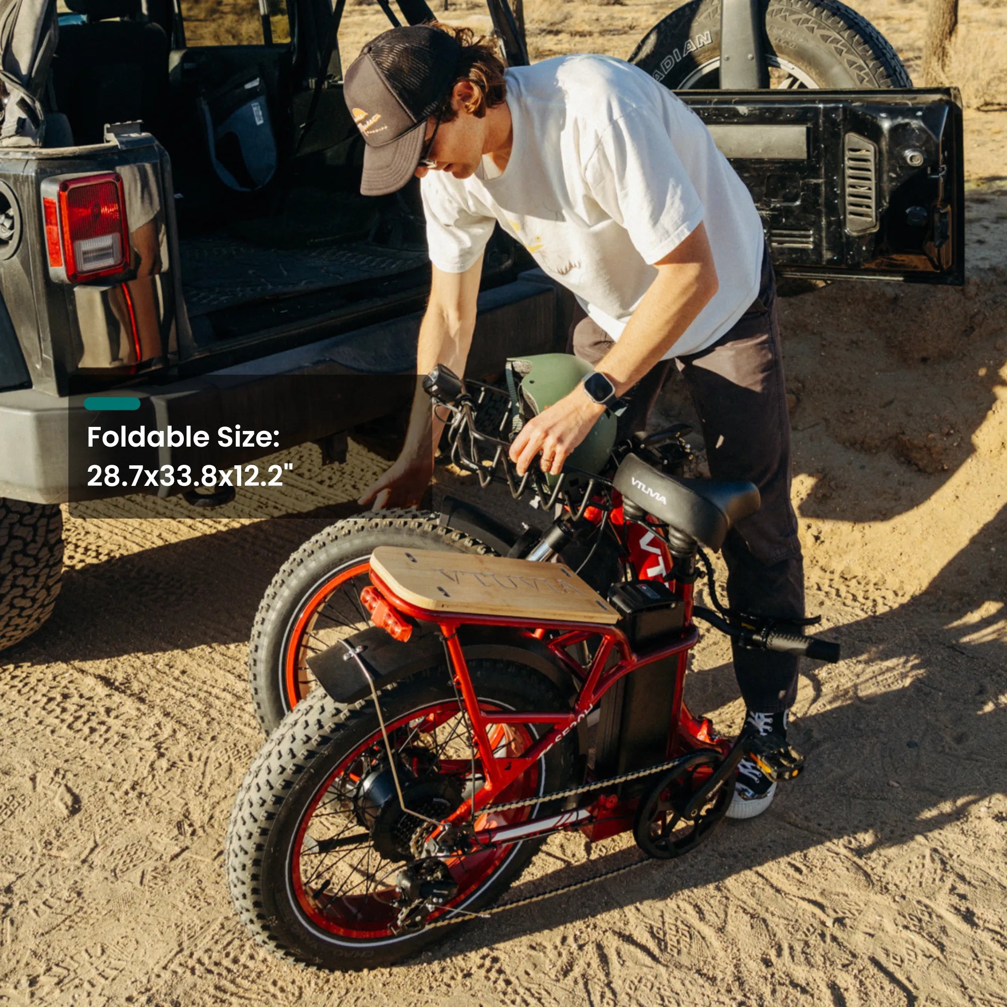 VTUVIA SF20H Folding Ebike Red