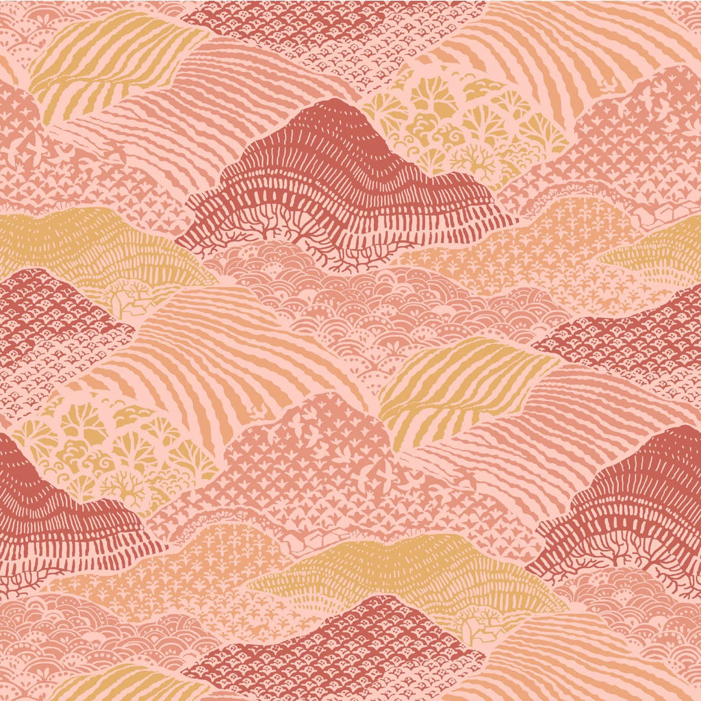 Shangri-La Unpasted Wallpaper - Pink Lemonade