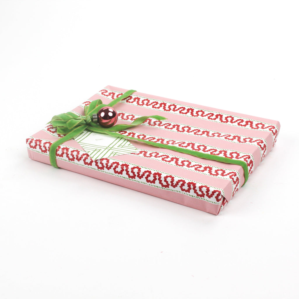 Harbor Trail Pink and Red Stripe Gift Wrapping Paper