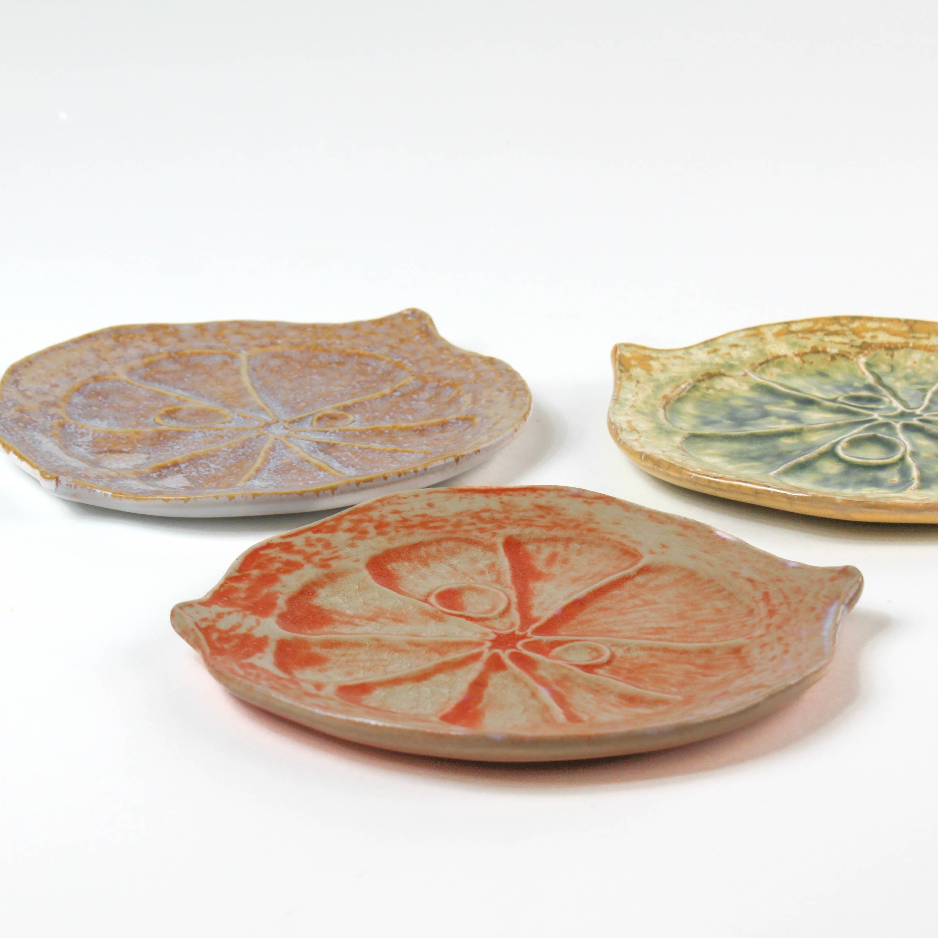 Ceramic Citrus Plates, Set of 3