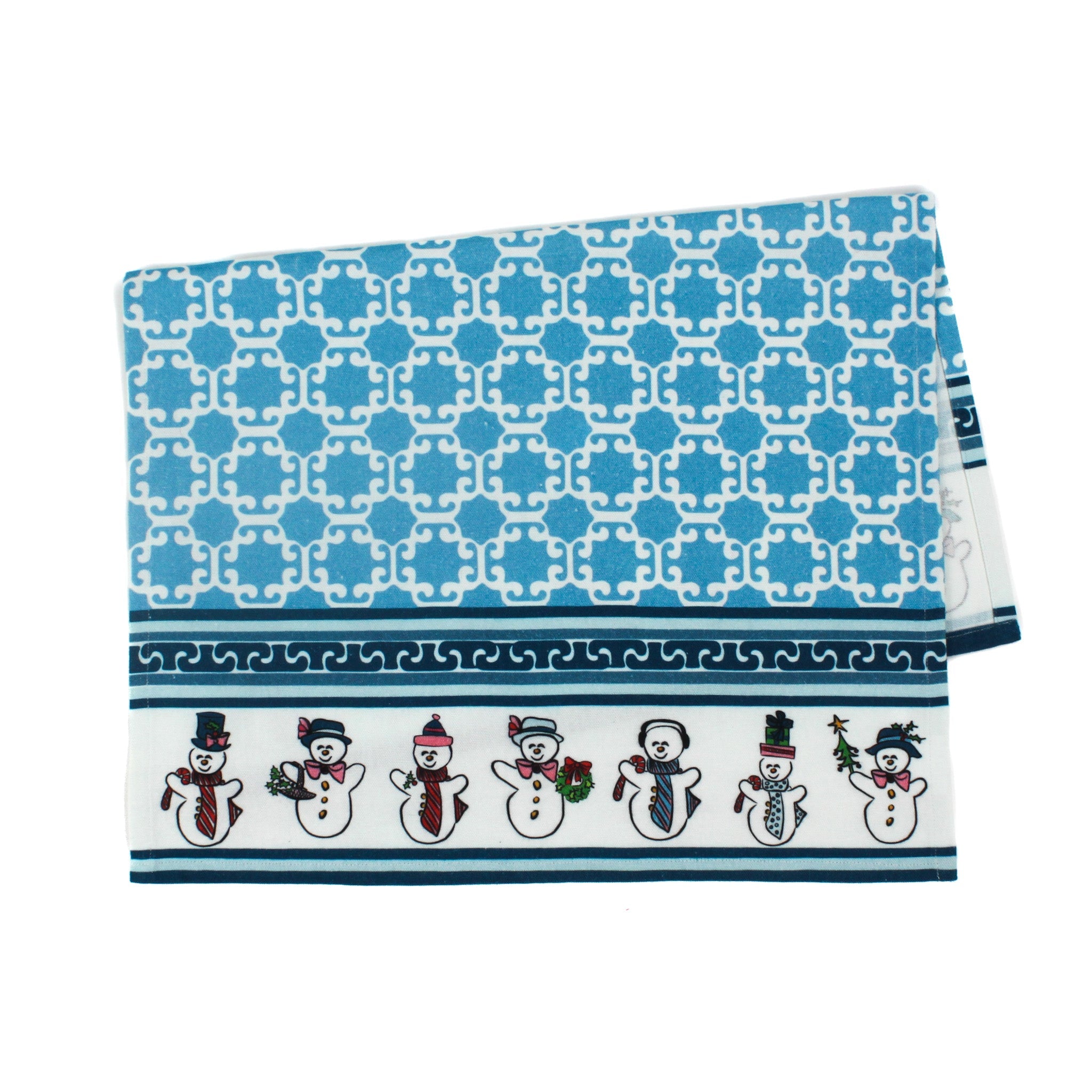 Frolicking Snowmen Christmas Tea Towel/Dish Towel/Guest Towel