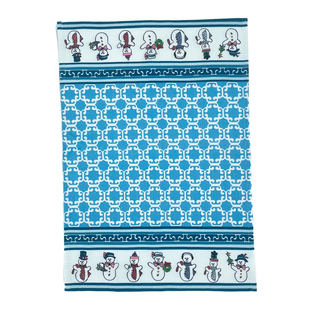Frolicking Snowmen Christmas Tea Towel/Dish Towel/Guest Towel