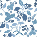 Strawberry Hill Fabric - Navy Blue