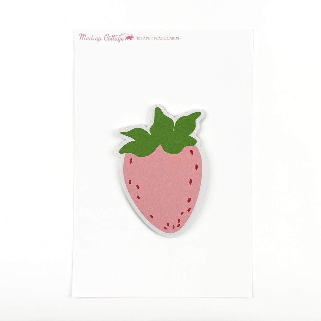 Strawberry Place Card, Set of 12