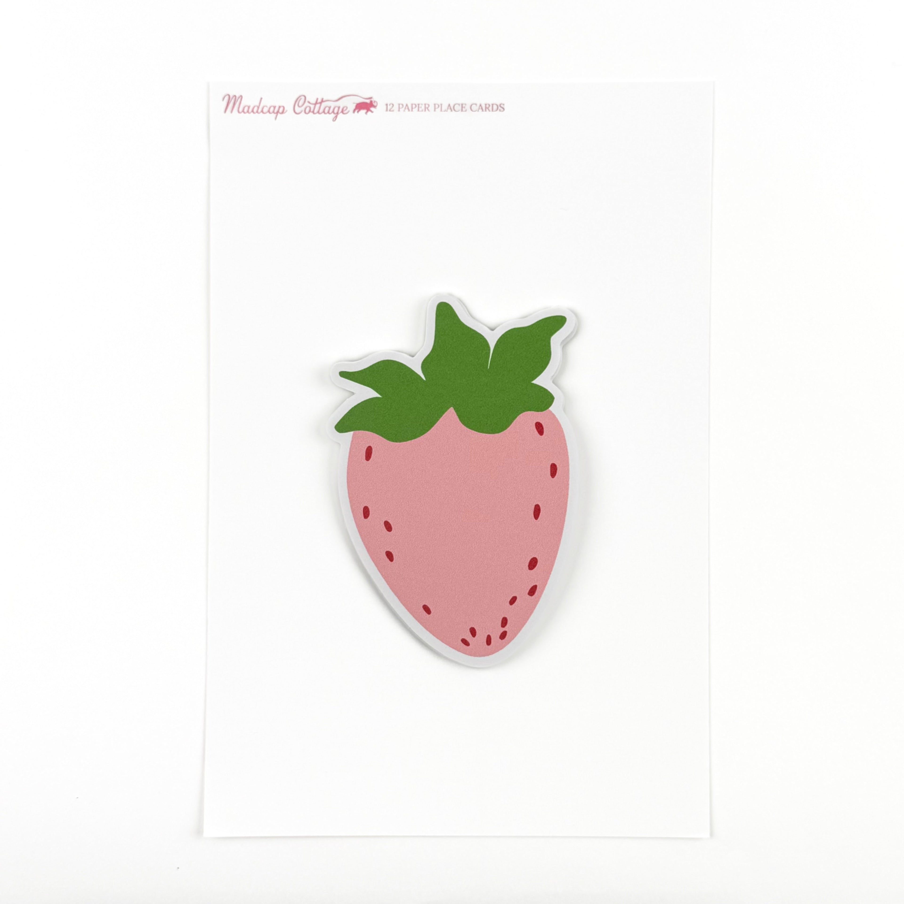 Strawberry Place Card, Set of 12