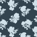Swans Island Silhouette Fabric - Navy Blue