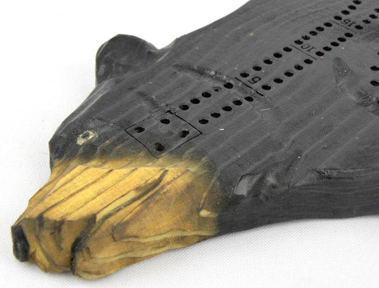NWL Hand-Carved Bear Cribbage Board