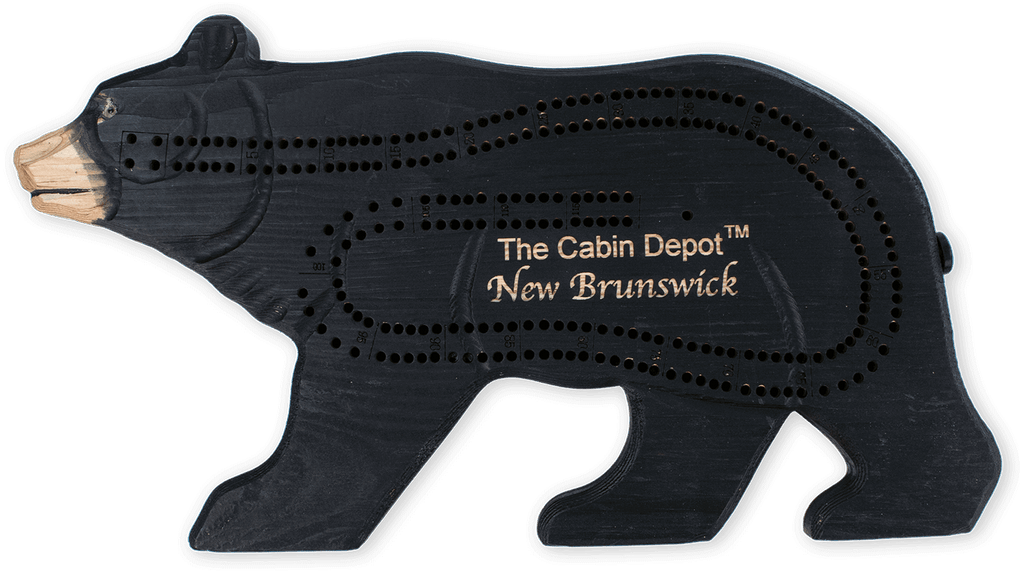 NWL Hand-Carved Bear Cribbage Board