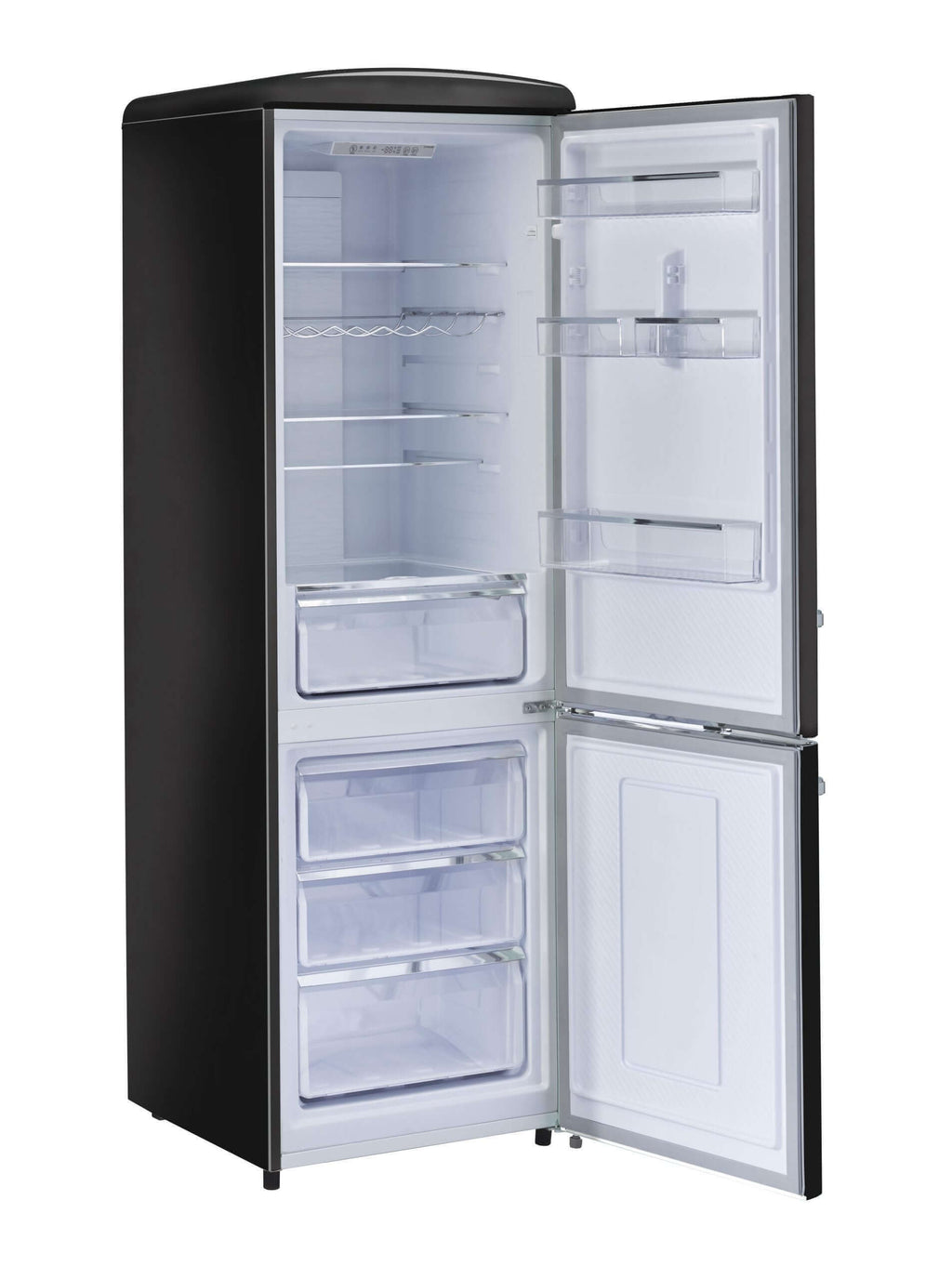 Unique 12 Cu/Ft Classic Retro Electric Bottom Mount AC Refrigerator