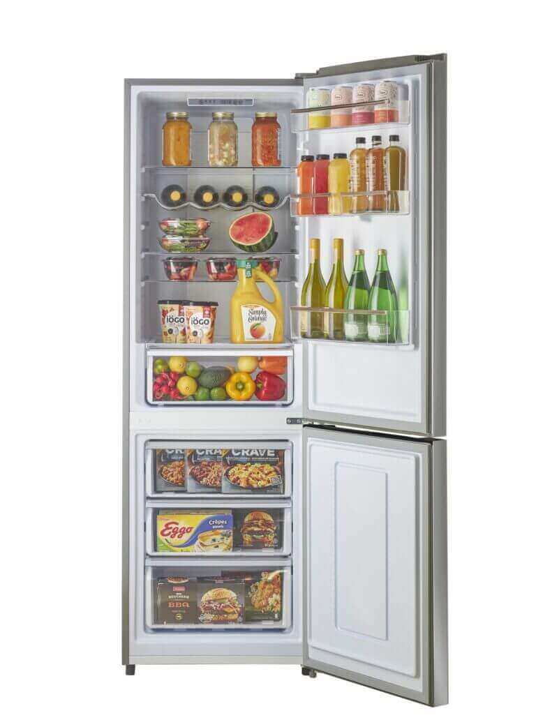 Unique 12 Cu/Ft Prestige Electric Bottom Mount Refrigerator - Stainless Steel