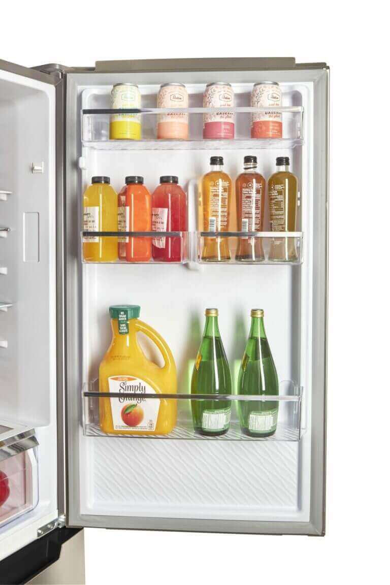 Unique 12 Cu/Ft Prestige Electric Bottom Mount Refrigerator - Stainless Steel