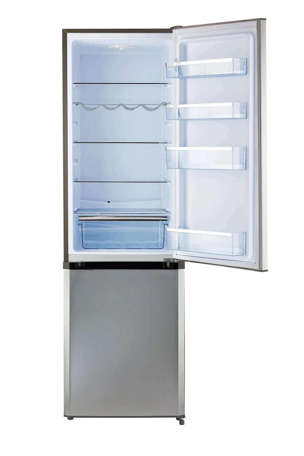 Unique 9 Cu/Ft Prestige Electric Bottom Mount Refrigerator - Stainless Steel