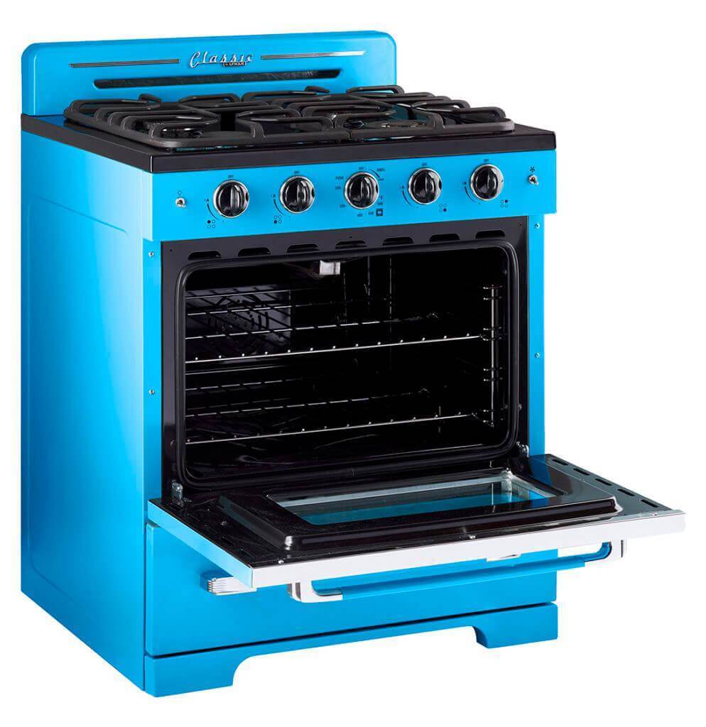 Unique 30" Classic Retro Convection Gas Range (Electronic Ignition)