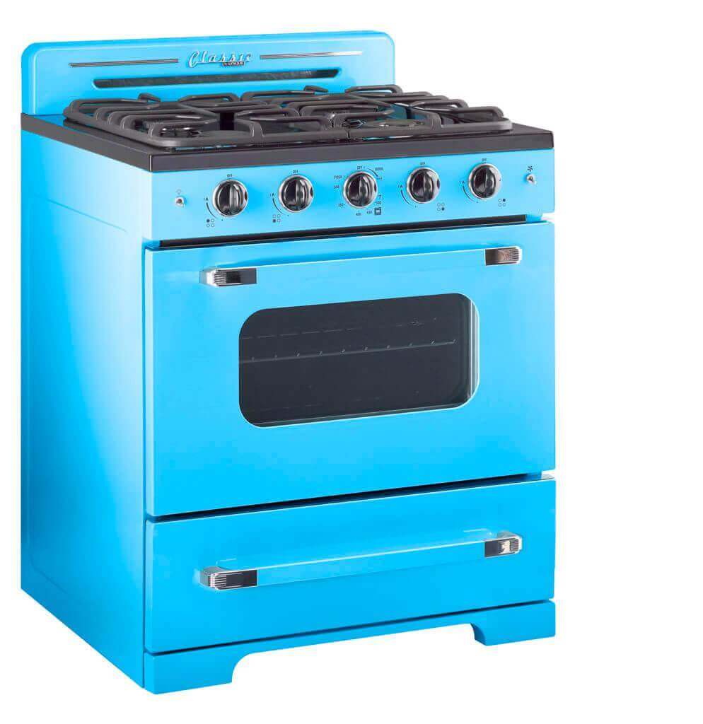 Unique 30" Classic Retro Convection Gas Range (Electronic Ignition)