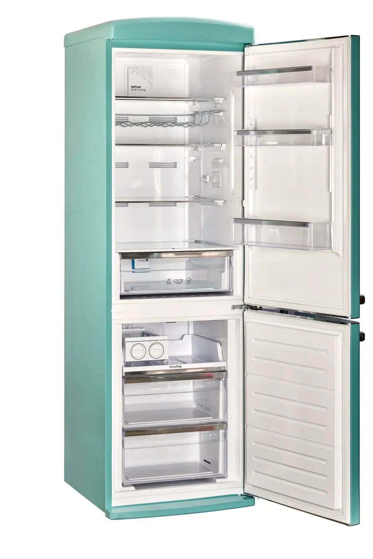Unique 12 Cu/Ft 340L Classic Retro Bottom Mount Refrigerator