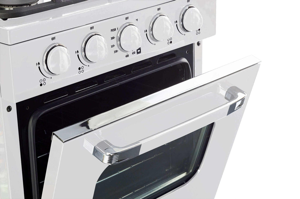 Unique 24" Classic Retro Propane Range (Battery Ignition) - White
