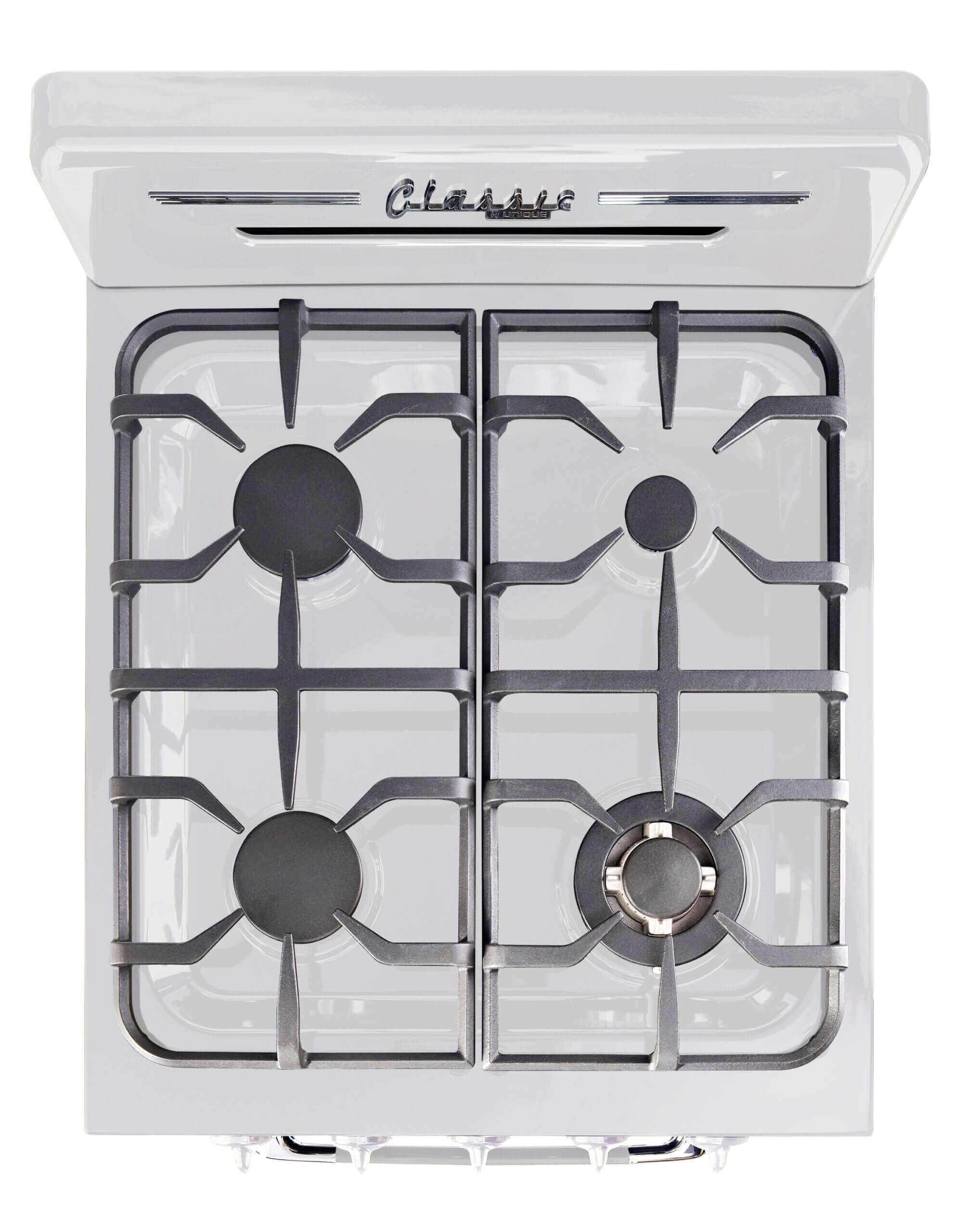 Unique 24" Classic Retro Propane Range (Battery Ignition) - White