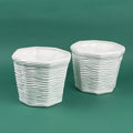 Vintage Ceramic White Jars, set of 2