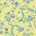 Temple Garden Unpasted Chinoiserie Wallpaper - Lemon Grove Yellow